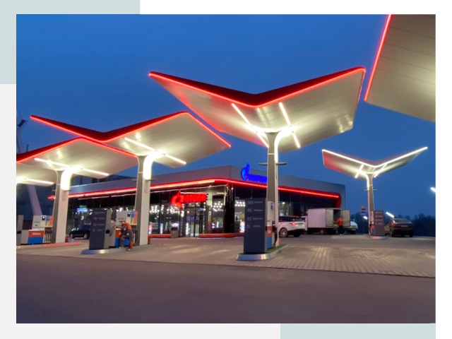 Навесы для АЗС в Саяногорске